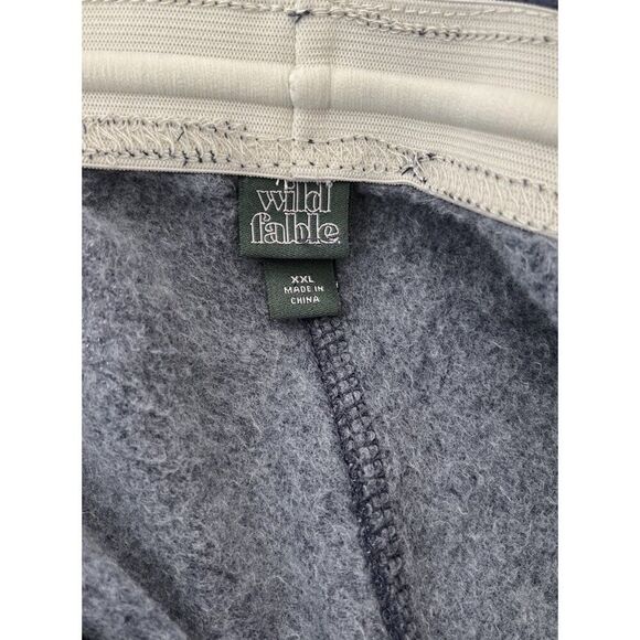Mens XXL Blue Drawstring Jogging Fleece Pants Pull On Wild Fable NWT - Picture 4 of 5